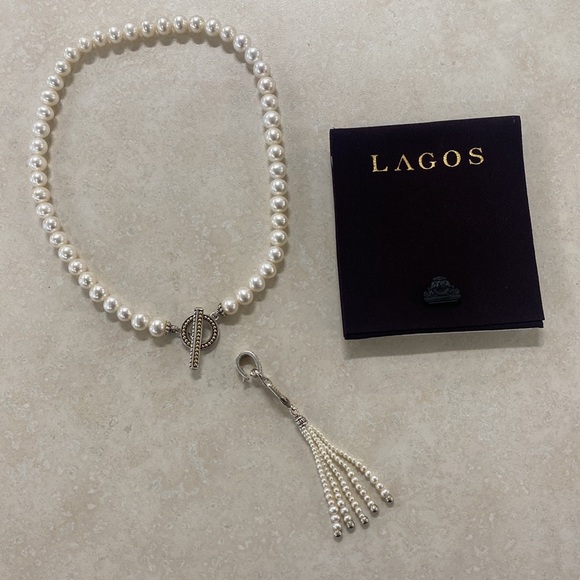 Lagos Luna Pearl Tassel Necklace - Picture 2 of 3